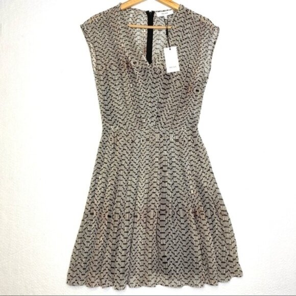 Reiss Marcy Bead Print Flippy Dress Women Size 0 - Picture 5 of 12